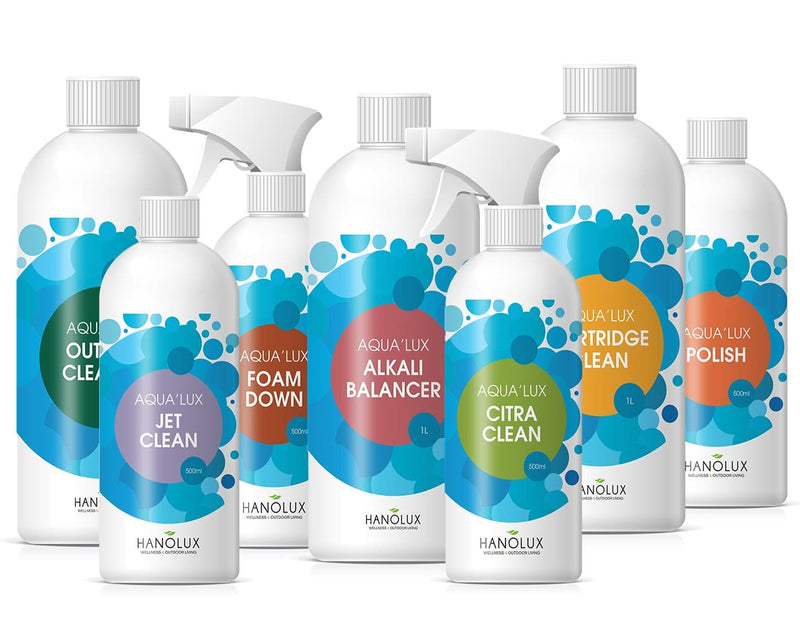 hanolux aqualux jet clean water onderhoud product bubbelbad