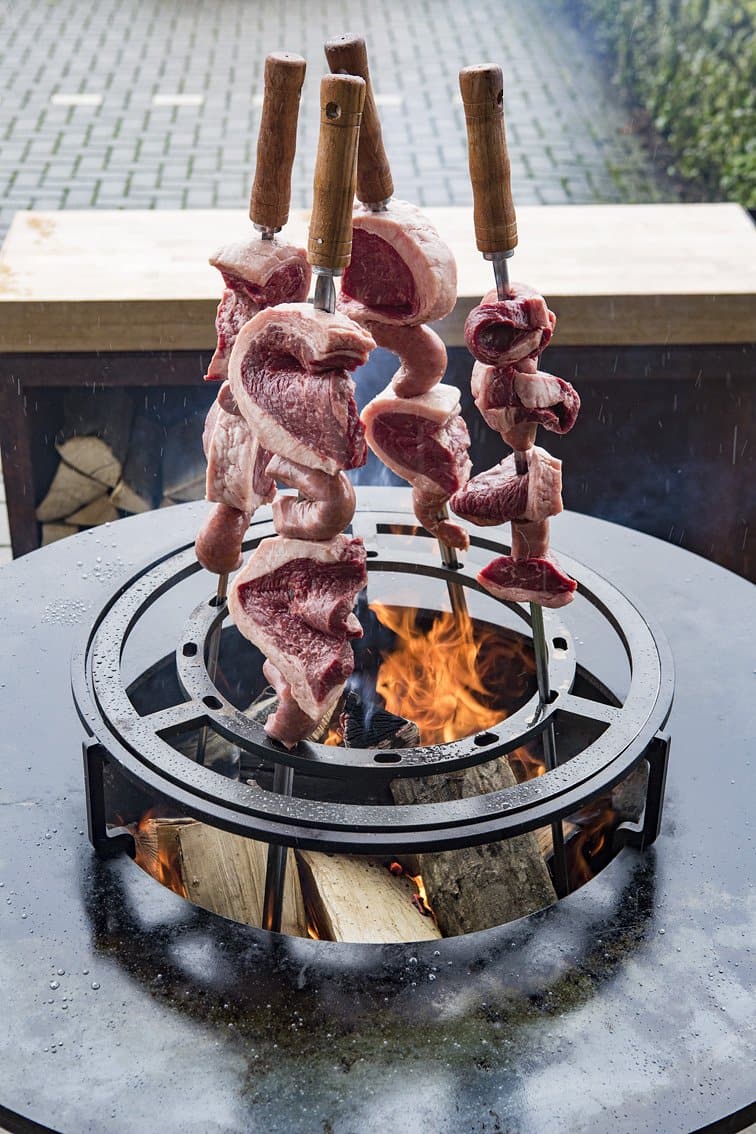 ofyr braziliaans grillen hanolux verticale spiezen set accessoires barbecue