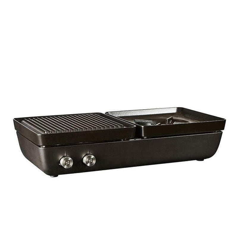 dubbele patio cooker zwart grill gaspit ferleon hanolux