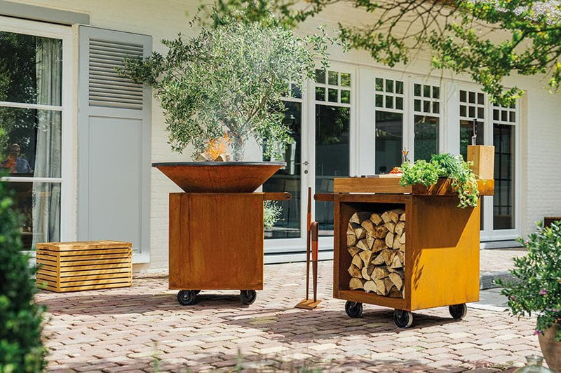 corten staal barbecue hanolux ofyr storage werkblad hanolux