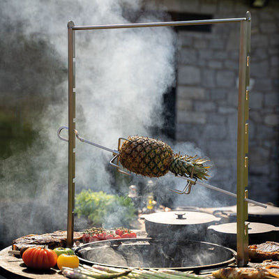 spit rotisserie ofyr hanolux buiten koken barbecue hout