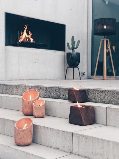 tuin decoratie sand paju design hanolux outdoor kaarsen buiten beton staal terra cotta